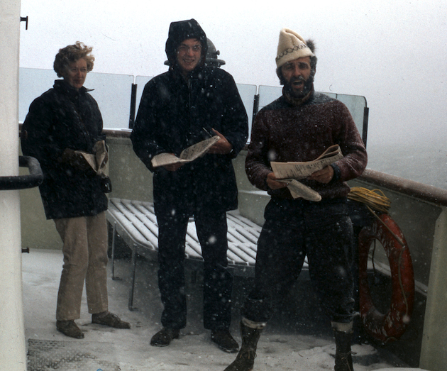 Fran Wagner on the CSS Hudson in the Northwest Passage